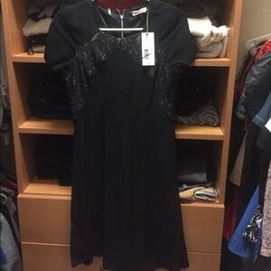 NWT Rebecca Taylor lace combo mini dress
